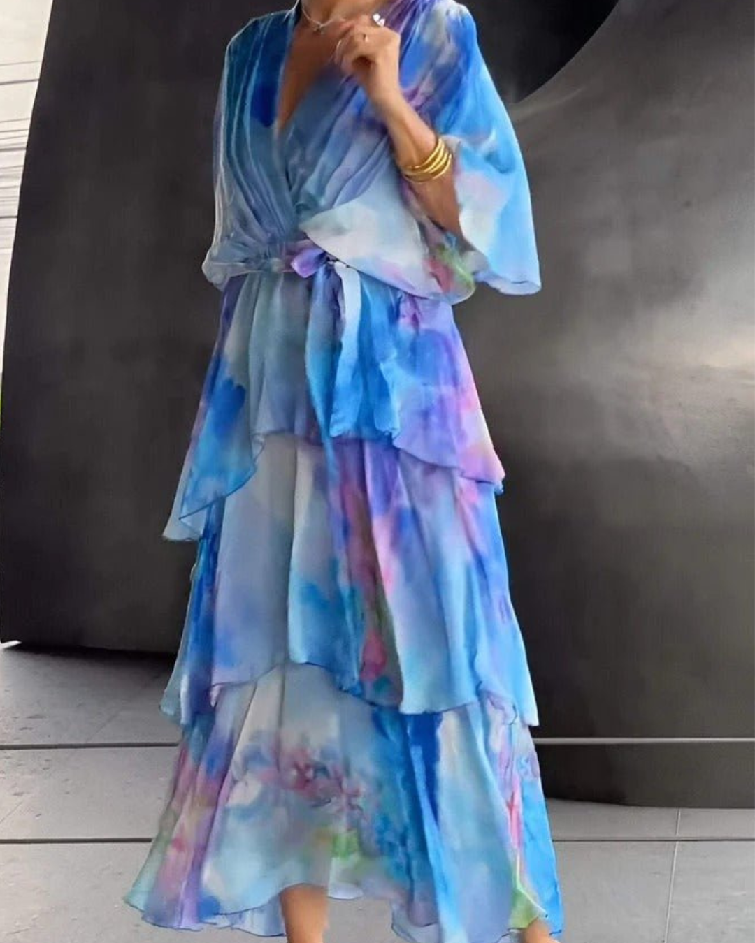 Beatrice | Flowy Chiffon Maxi Dress for Summer Events