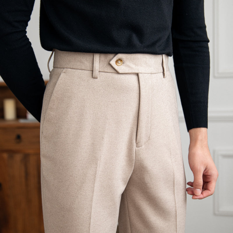 The Milan Commuter Thick Casual Trousers – Comfort & Style for the Modern Traveler