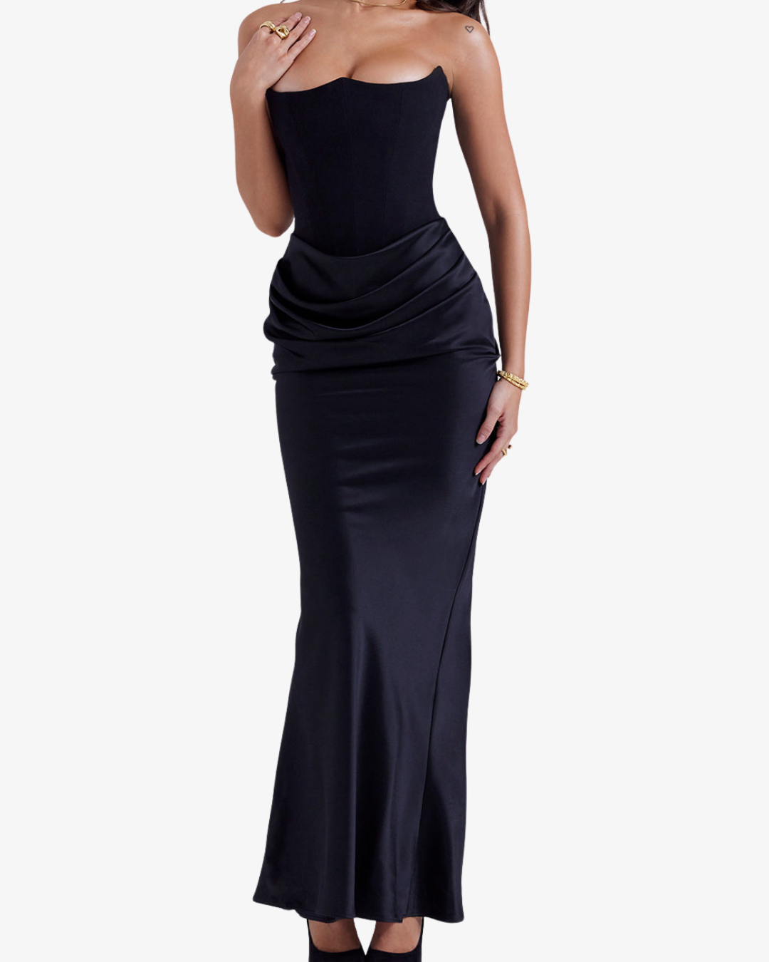 Bethany | Strapless Corset Maxi Dress for Evenings