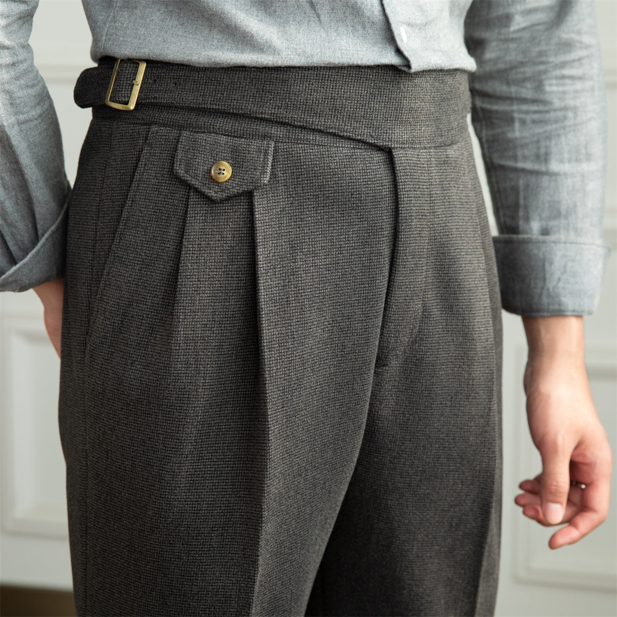 The Milano Wool-Blend Casual Trousers – Versatile Comfort & Sophisticated Design