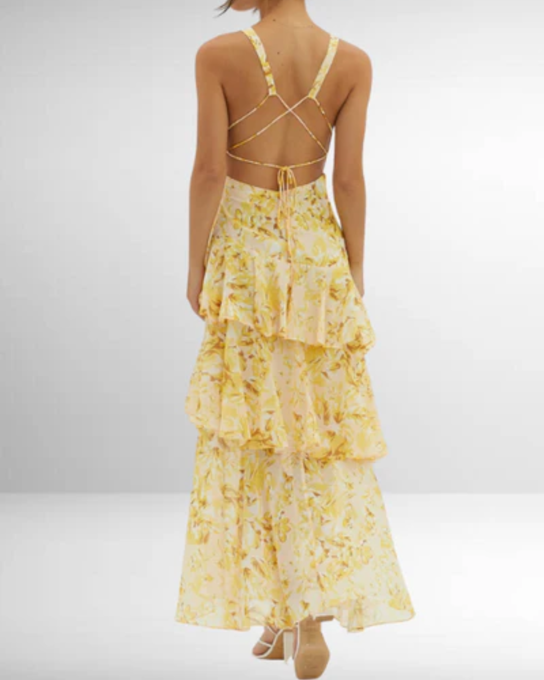 Charlotte | Tie-Dye V-Neck Ruffle Maxi Dress
