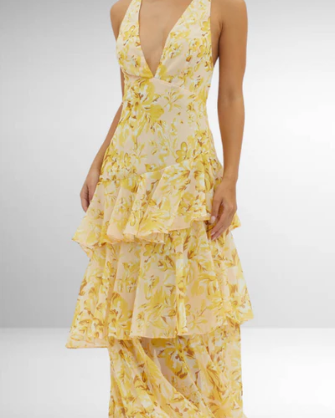 Charlotte | Tie-Dye V-Neck Ruffle Maxi Dress