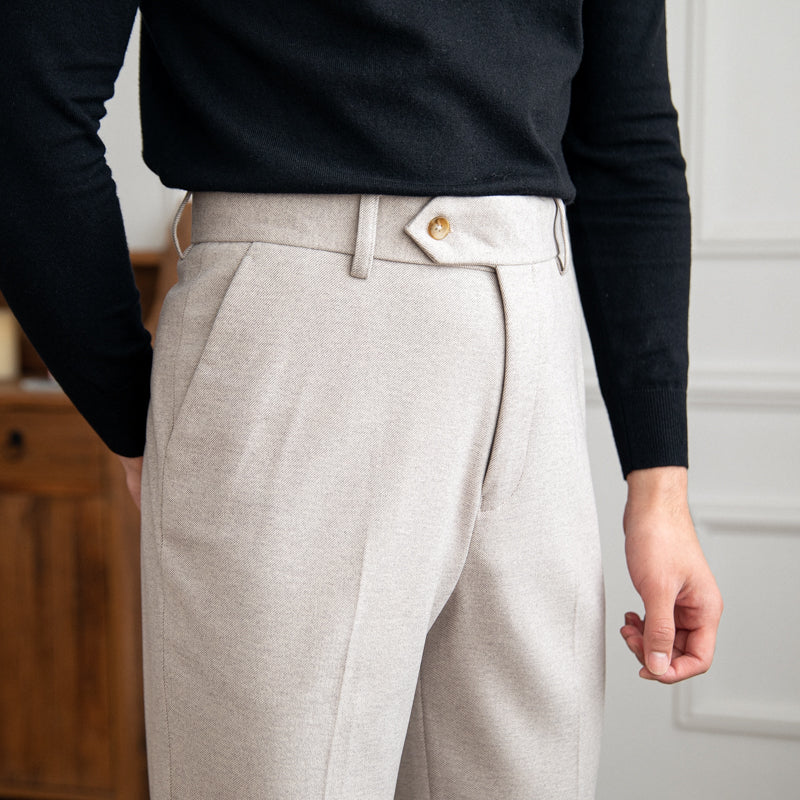 The Milan Commuter Thick Casual Trousers – Comfort & Style for the Modern Traveler