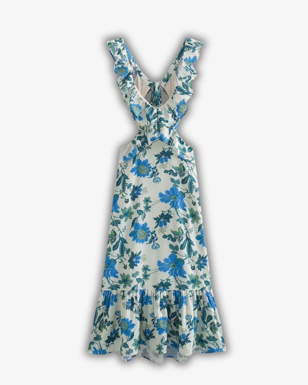 Farah | Ruffle Strap V-Neck Maxi Dress for Summer Days