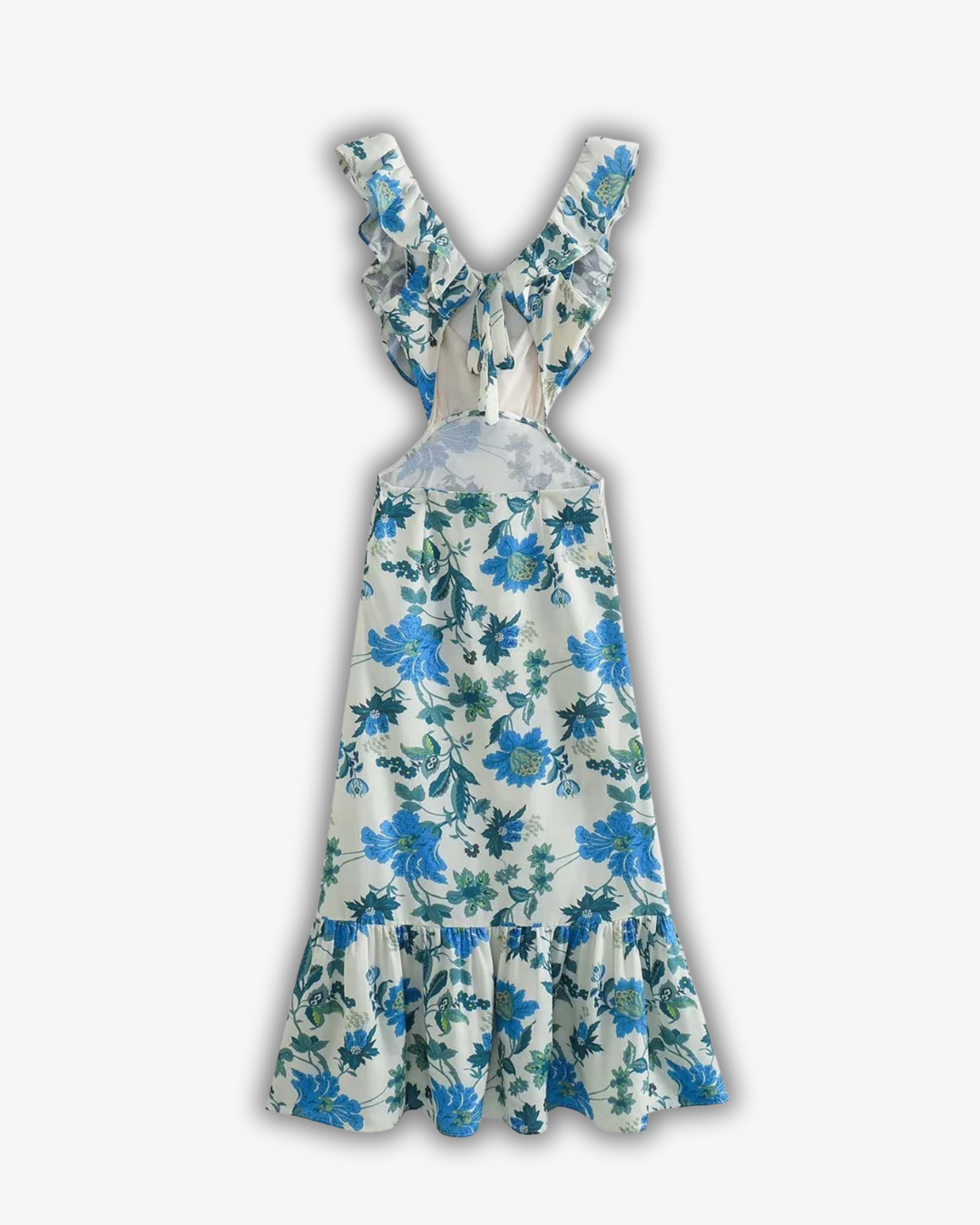 Farah | Ruffle Strap V-Neck Maxi Dress for Summer Days