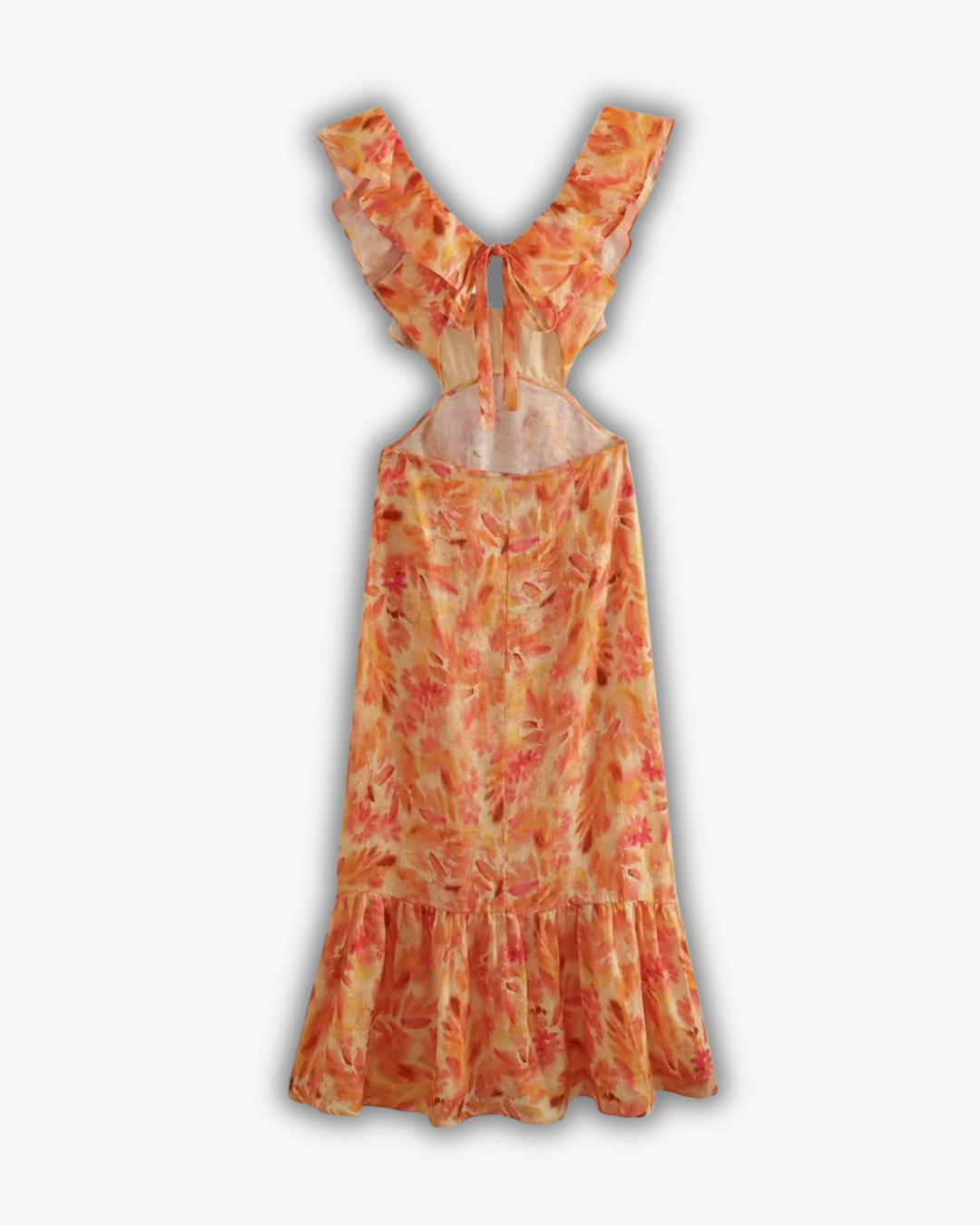 Farah | Ruffle Strap V-Neck Maxi Dress for Summer Days
