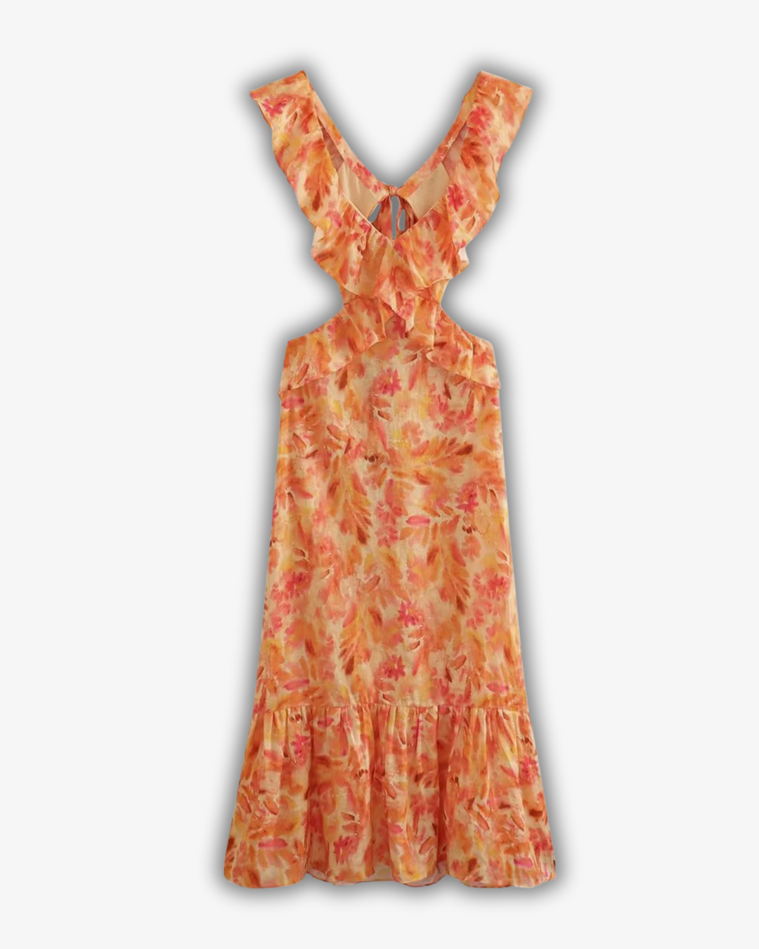 Farah | Ruffle Strap V-Neck Maxi Dress for Summer Days