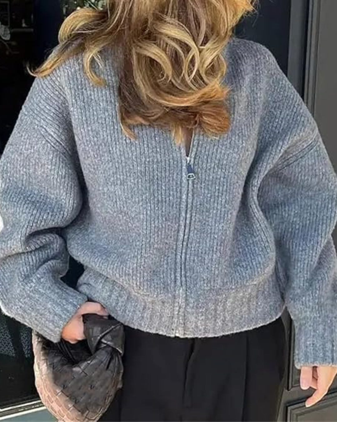 Felicity | Women's Luxe Ribbed Zip-Up Cardigan