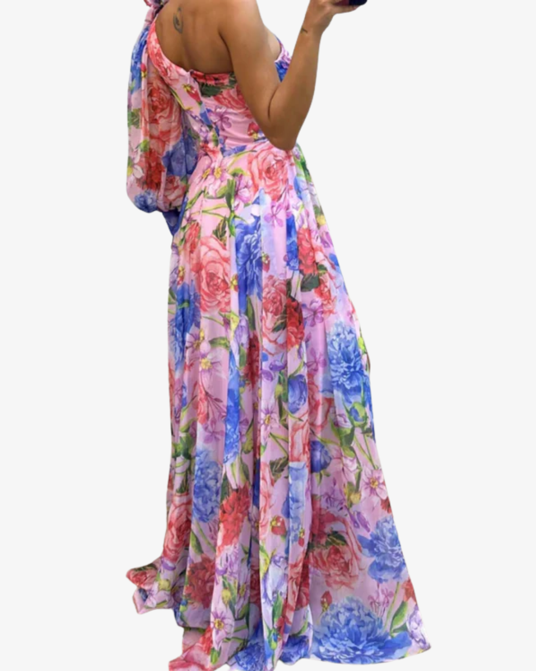 Florence | One-Shoulder Floral Maxi Dress