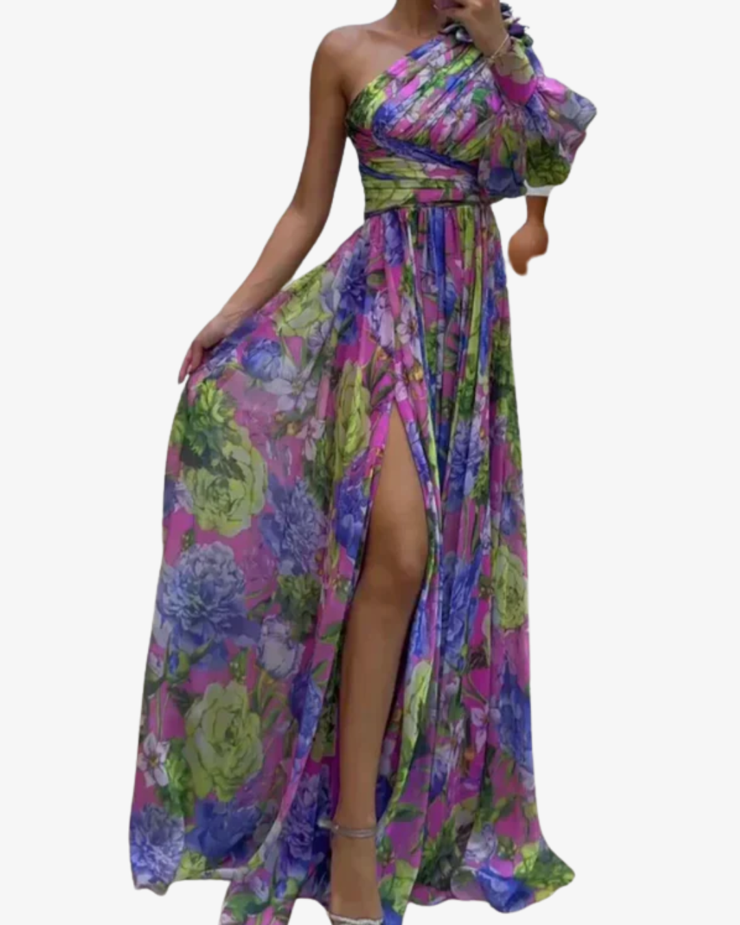 Florence | One-Shoulder Floral Maxi Dress
