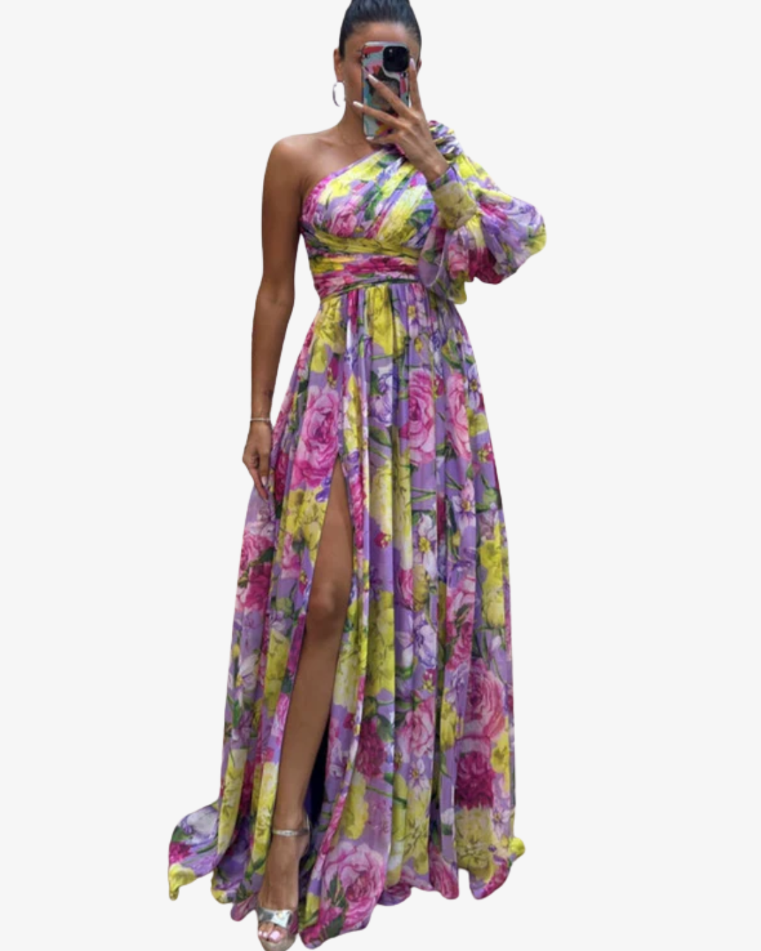 Florence | One-Shoulder Floral Maxi Dress