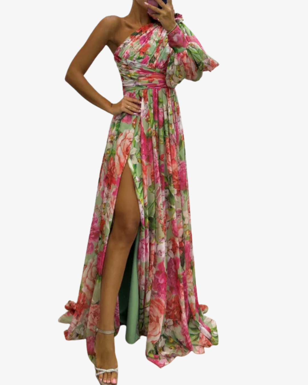 Florence | One-Shoulder Floral Maxi Dress