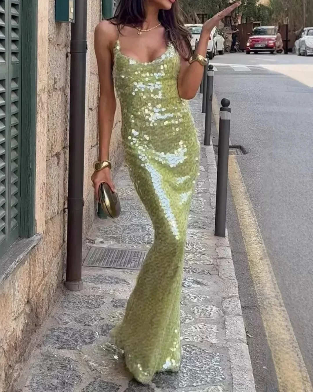 Frances | Sequin Maxi Dress for Evening Glamour