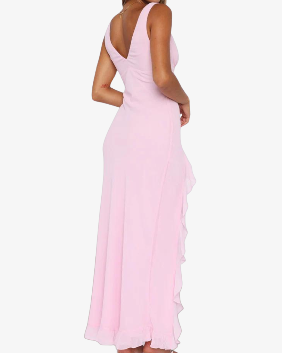 Freya | Sleeveless V-Neck Maxi Dress with Split Hem