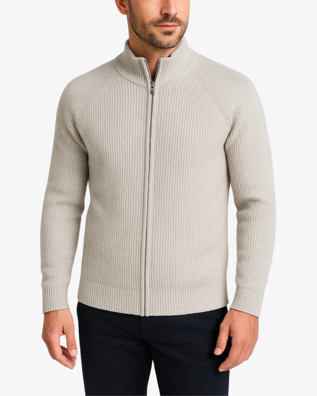 Humphrey | Men's Cashmere Knit Zip Cardigan