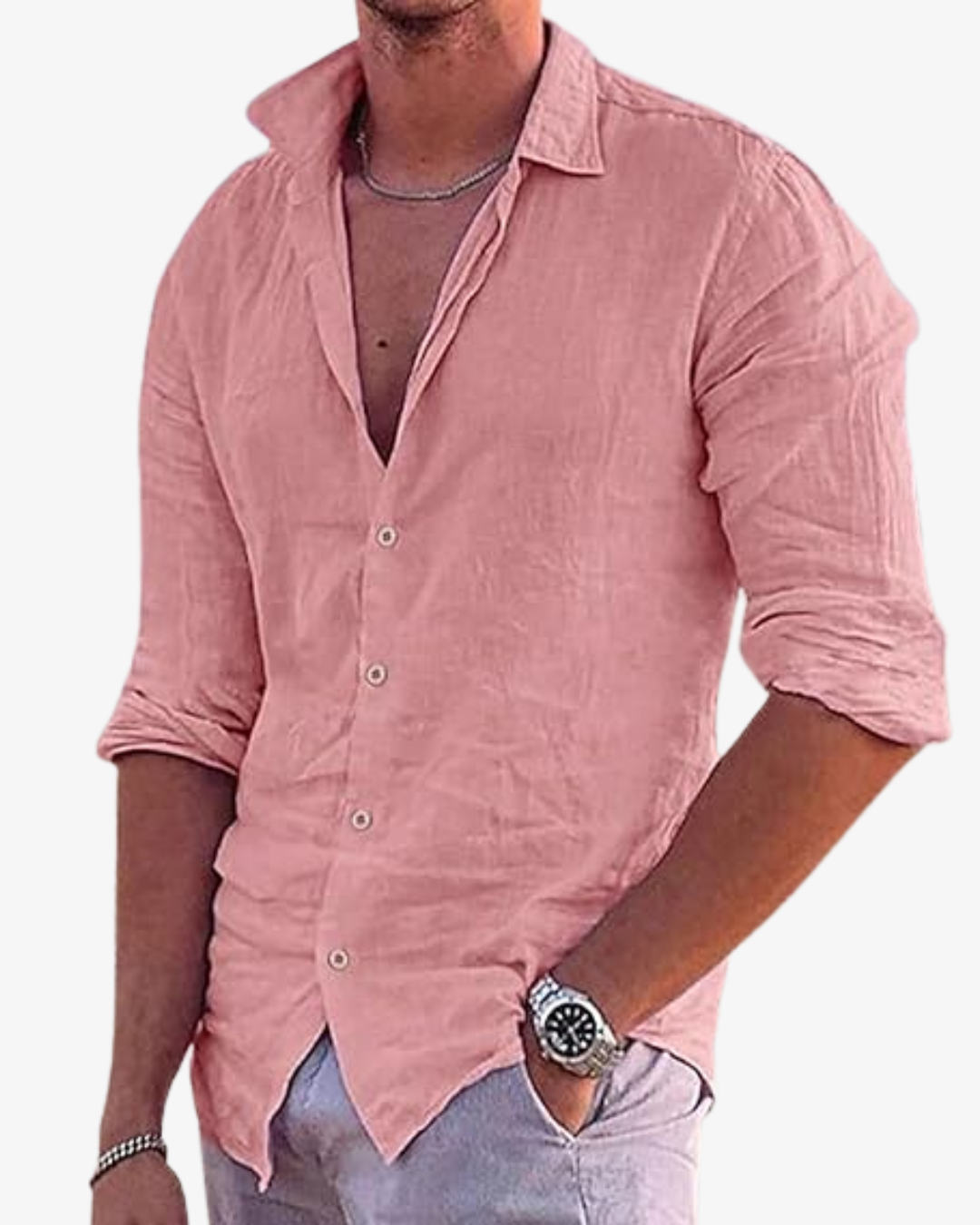 Joel | Men’s Relaxed Fit Summer Linen Shirt