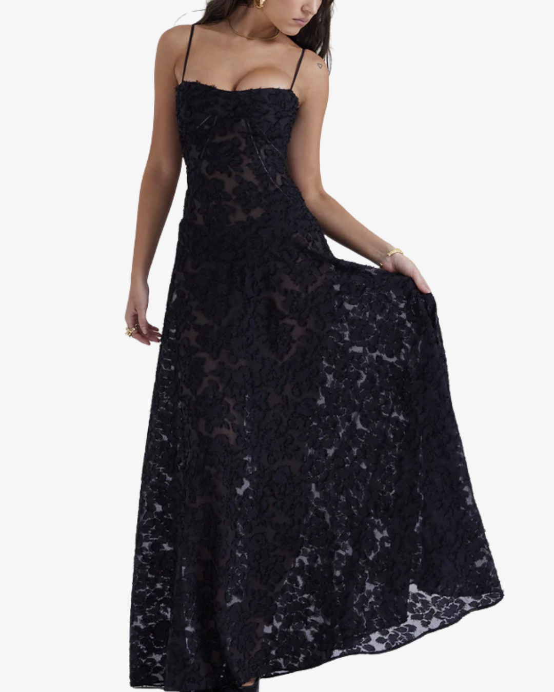 Nancy | Women's Satin Evening Maxi Dress