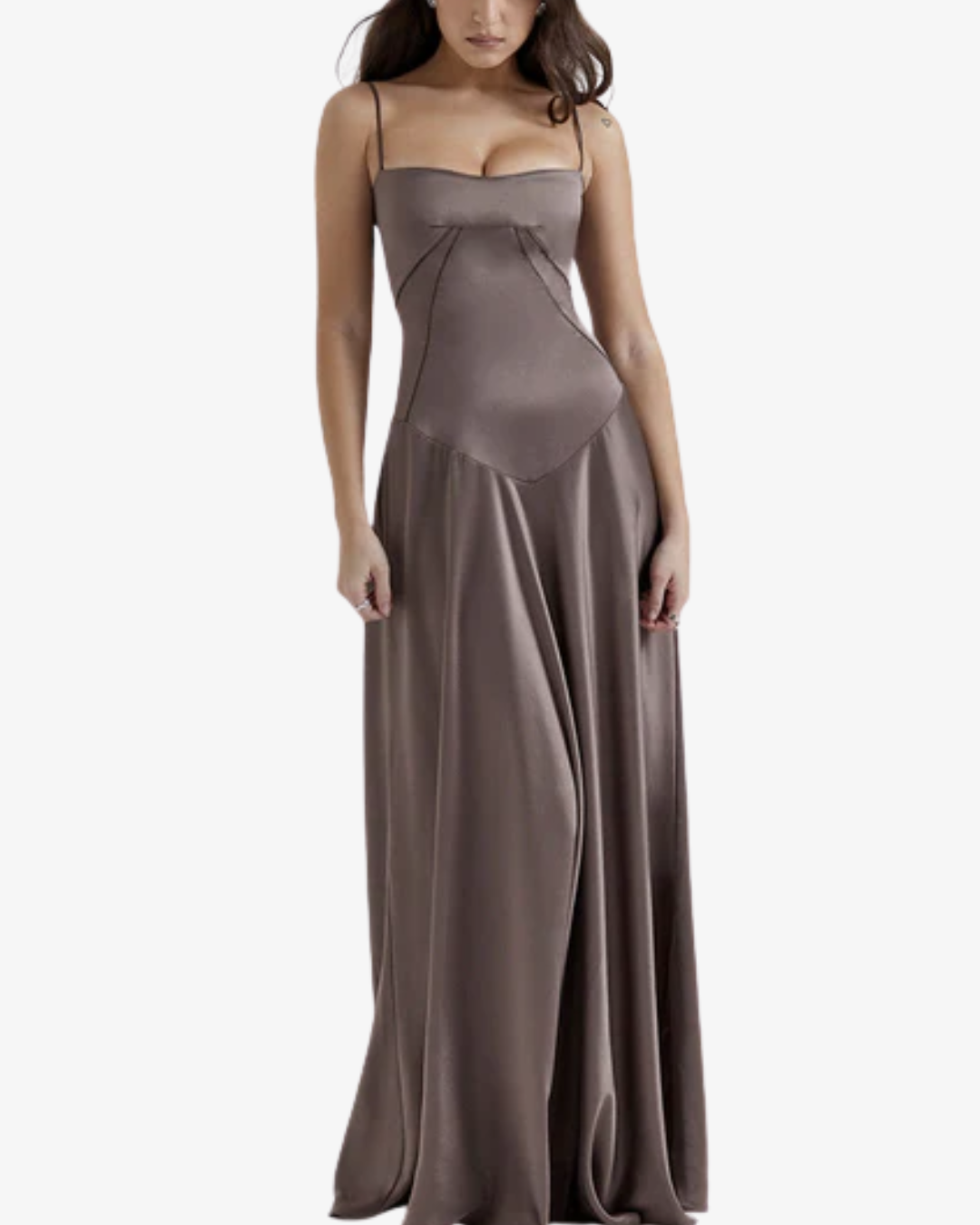 Nancy | Women's Satin Evening Maxi Dress