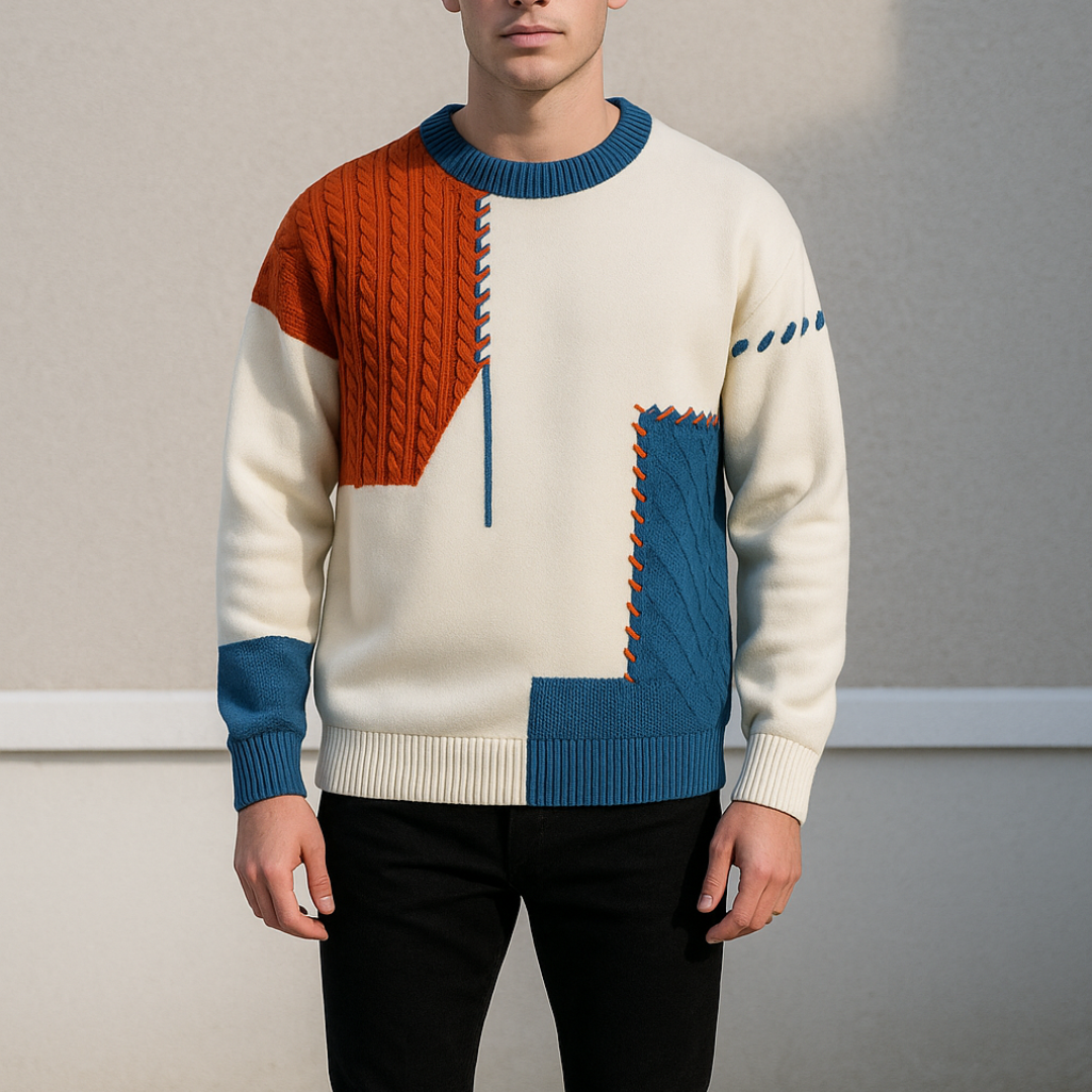 Jezrel | Men's Patchwork Vanguard Sweater