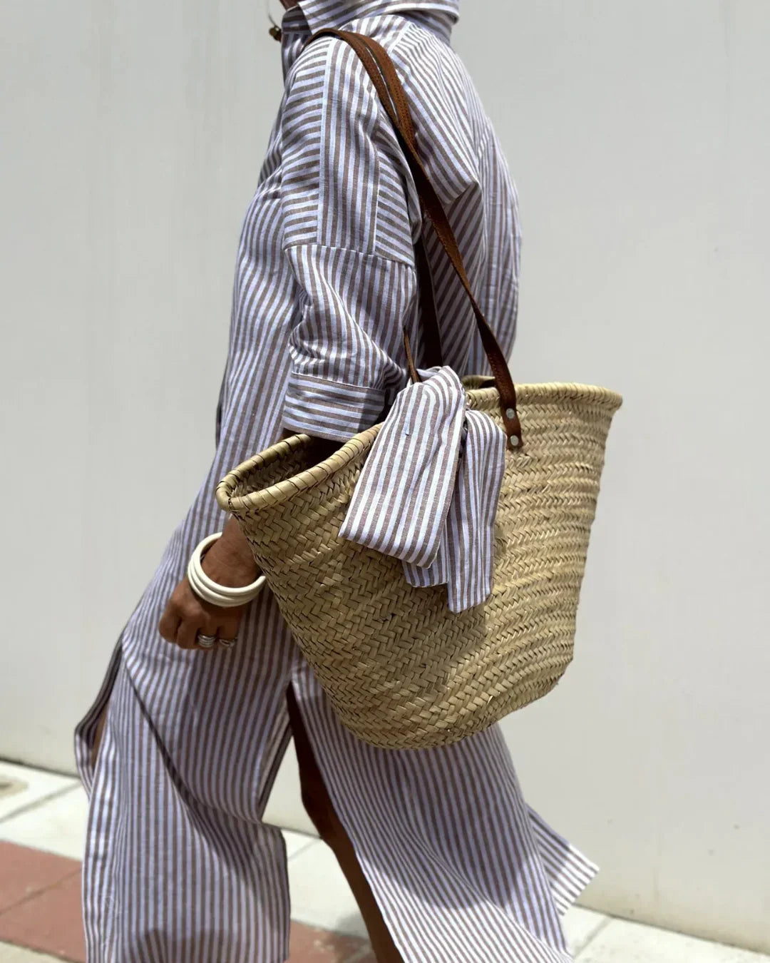 Pippa | Women's Striped Linen Shirt Dress for Summer Days