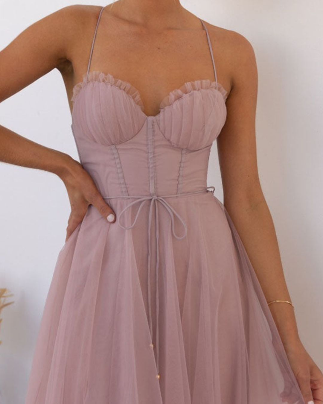 Theya | Chiffon Mesh Sleeveless Maxi Party Dress