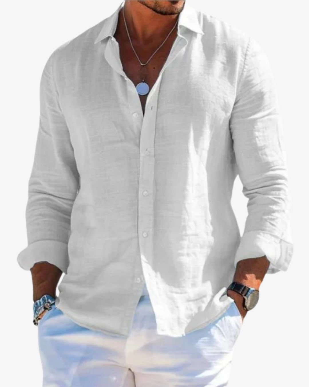 Thomas | Men’s Casual Lightweight Linen Shirt