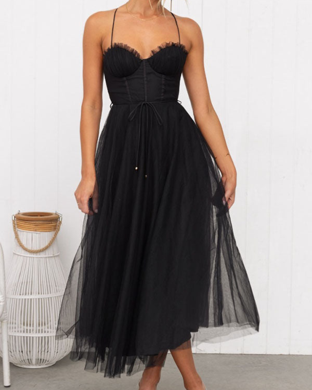 Veronica | Sleeveless Chiffon Mesh Maxi Dress