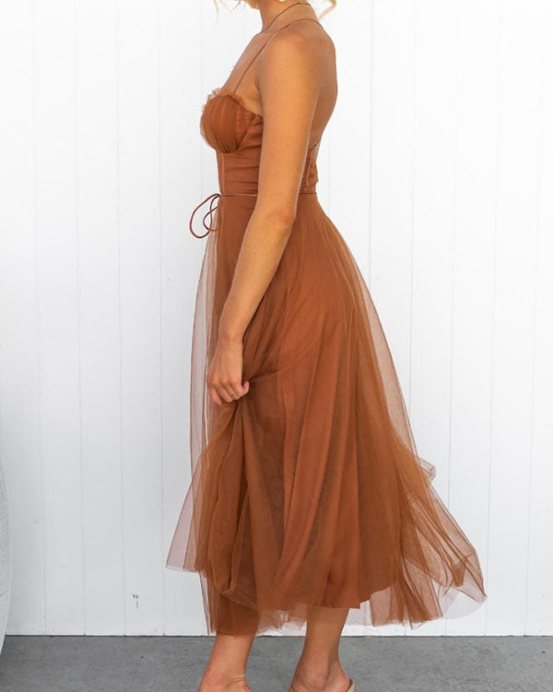 Veronica | Sleeveless Chiffon Mesh Maxi Dress
