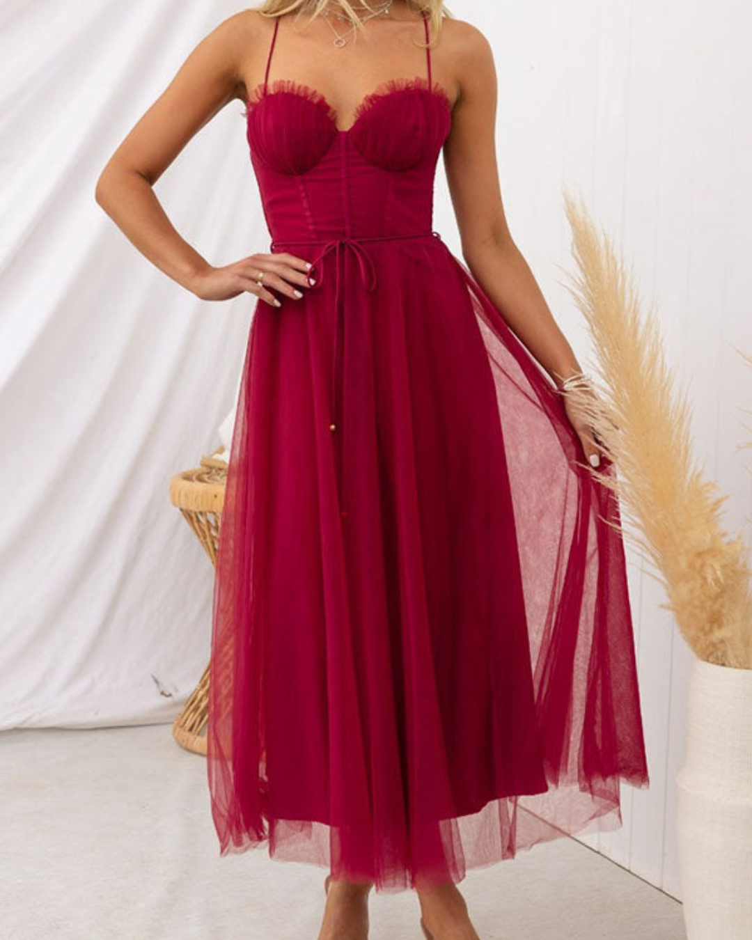 Veronica | Sleeveless Chiffon Mesh Maxi Dress