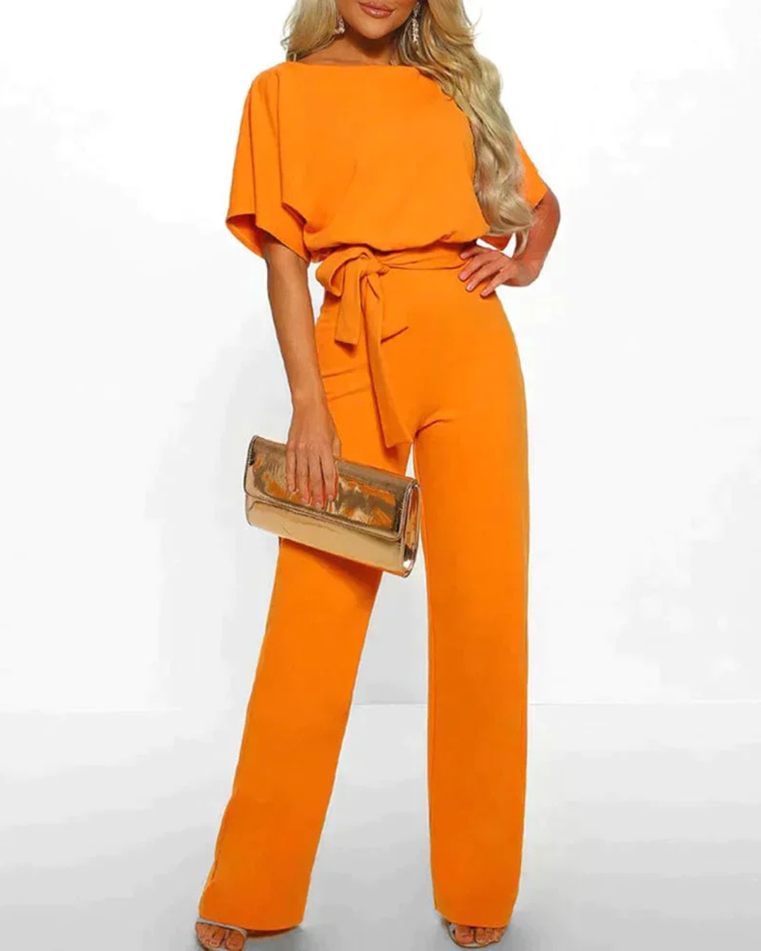 Women's Belted Jumpsuit – Elegant All-Season One-Piece
