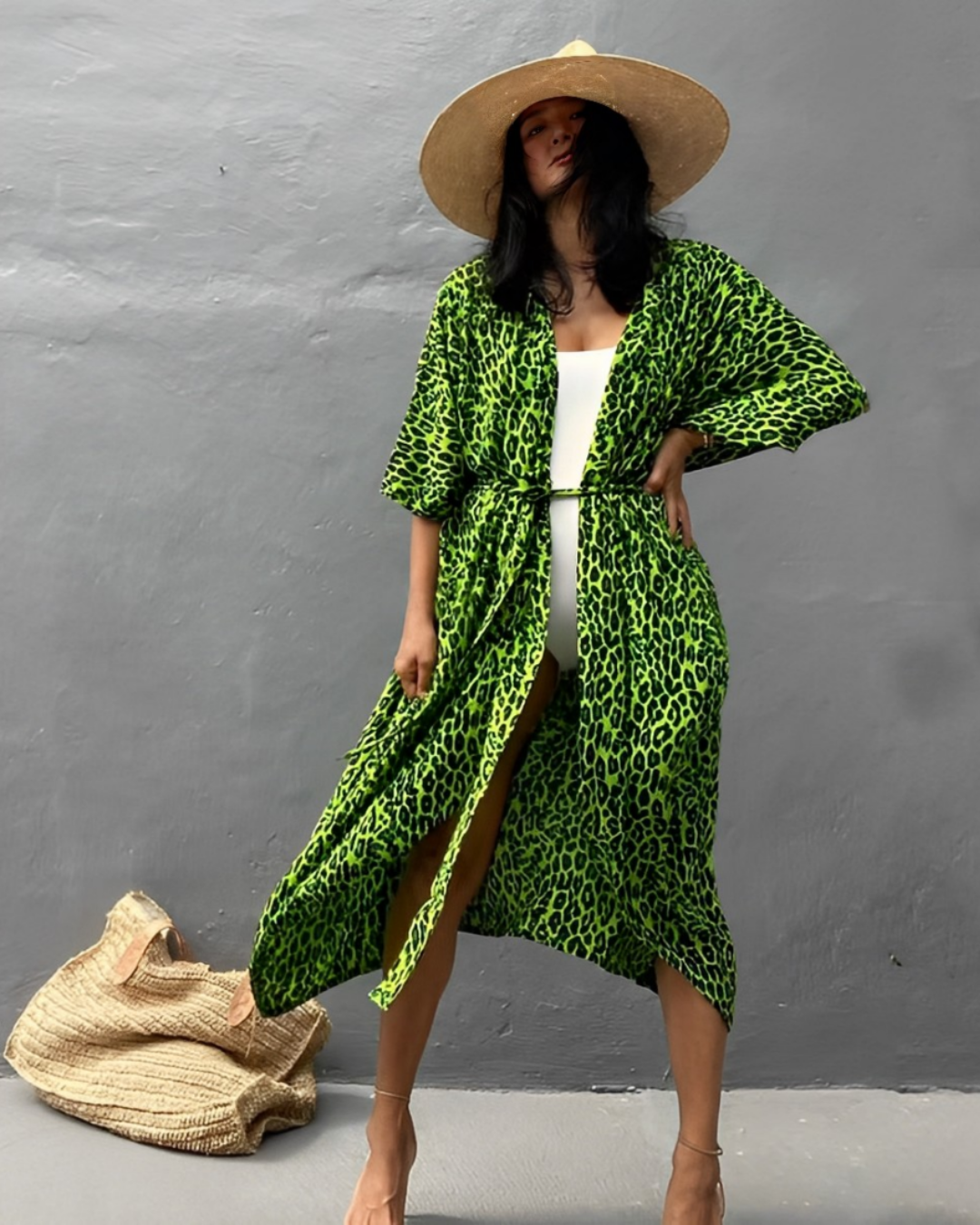 Women's Boho Embroidered Kimono – Lightweight Beach Cover-Up