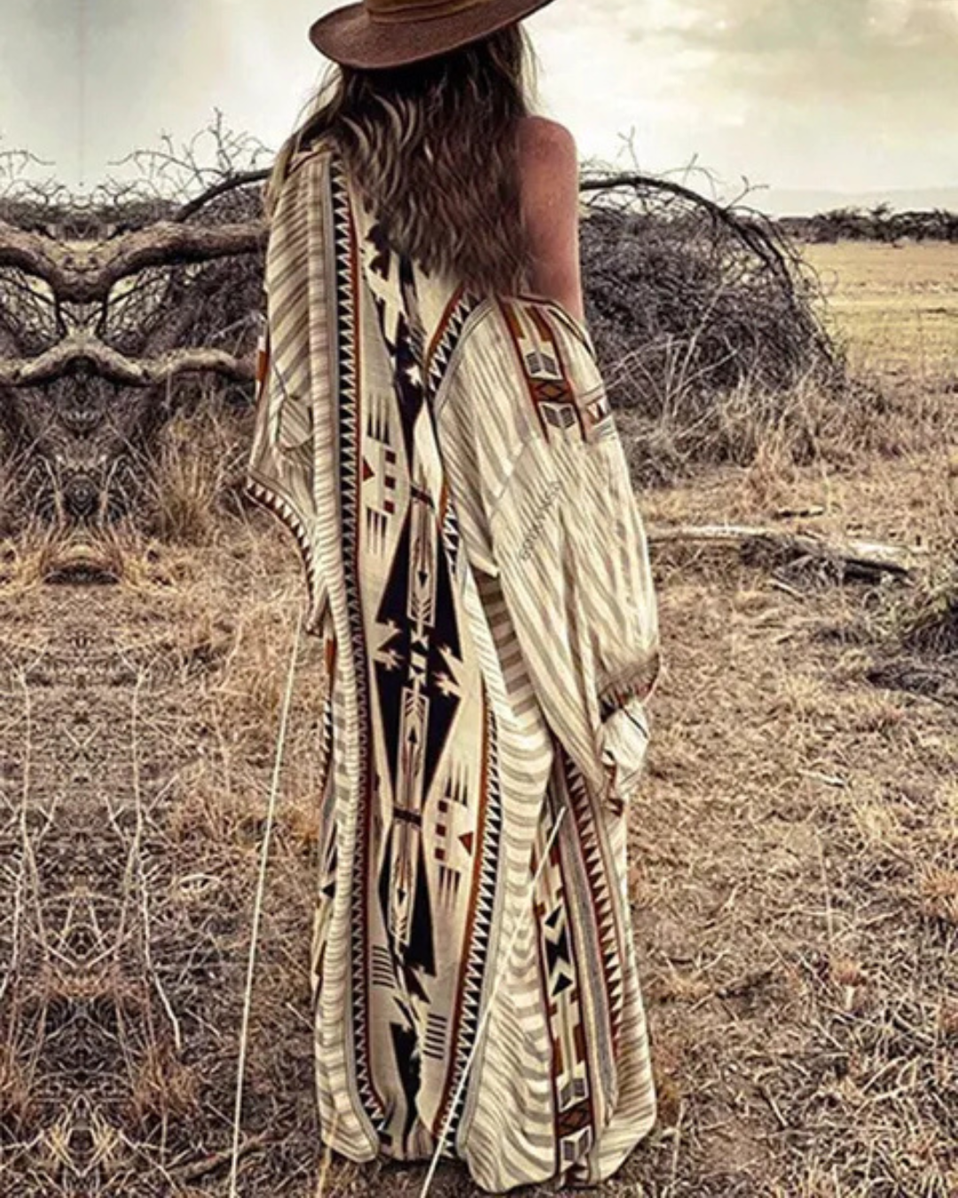 Women's Boho Print Beach Kimono – Lightweight Summer Cover Up