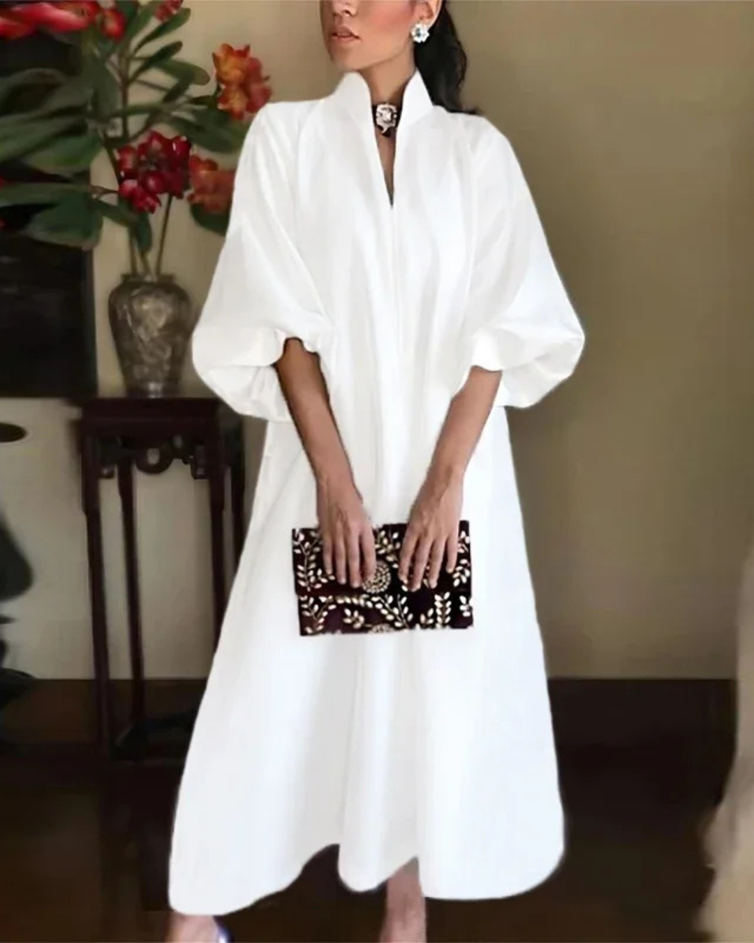Women's Long Elegant Kimono – Flowing Fit with Classic Appeal