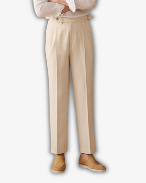Parisian Blend Cotton Trousers – Effortless Elegance for the Modern Wardrobe