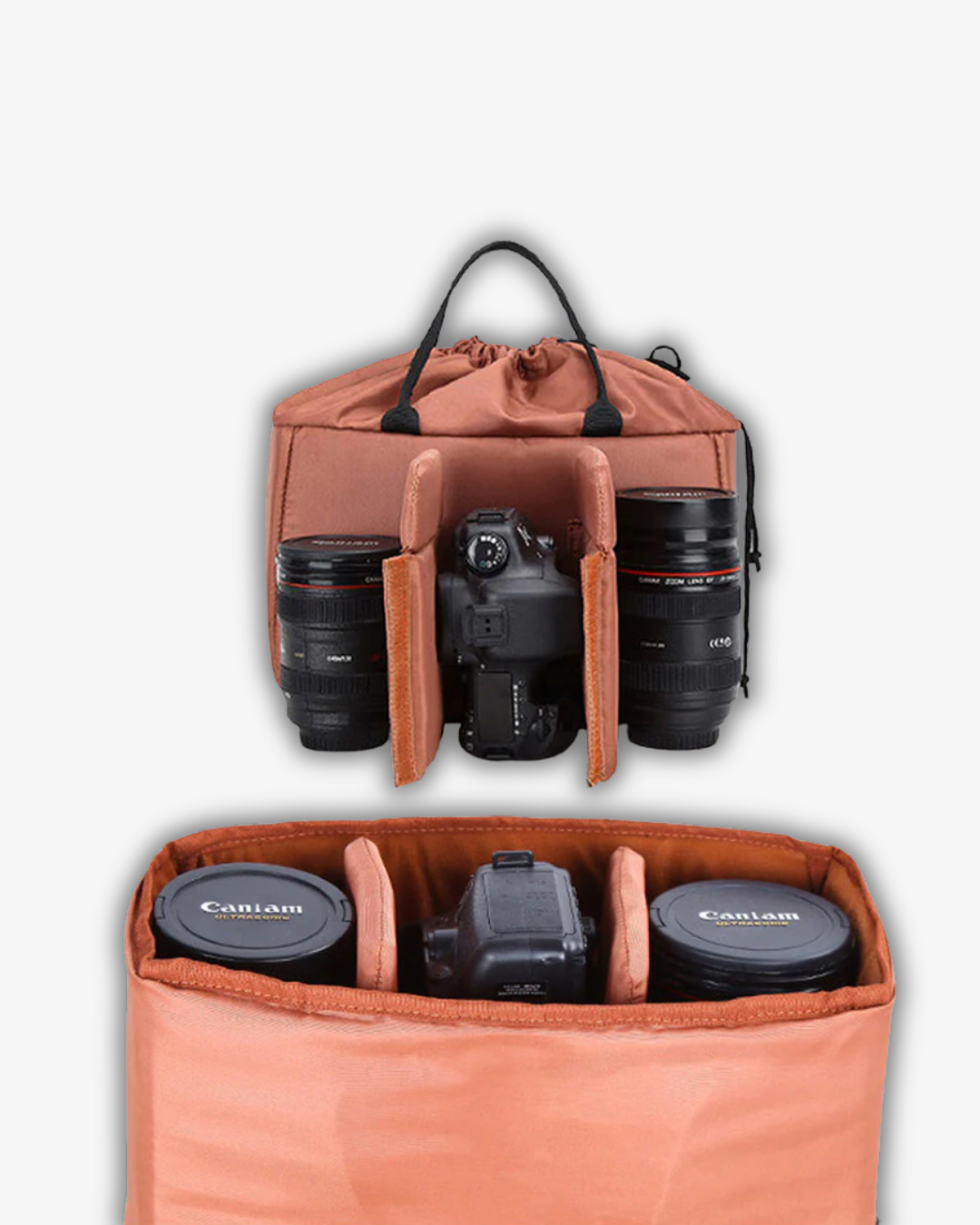 Men’s Vintage Camera Messenger Bag – Waxed Canvas Laptop Satchel 14'1"