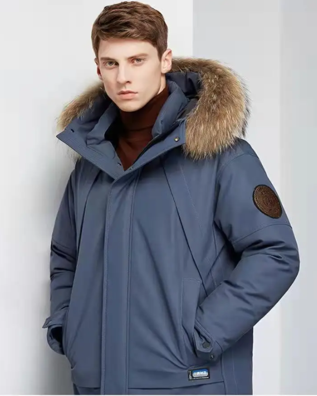 Andrew | Men's Parka Jacket Relaxed Fit Faux Fur Hood