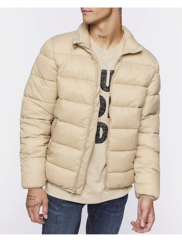 Regalia Beige Puffer Jacket – Lightweight Warmth & Timeless Style