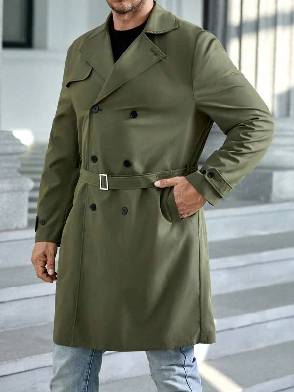 Savoy Green Wool Trenchcoat – Timeless Elegance & Unmatched Warmth