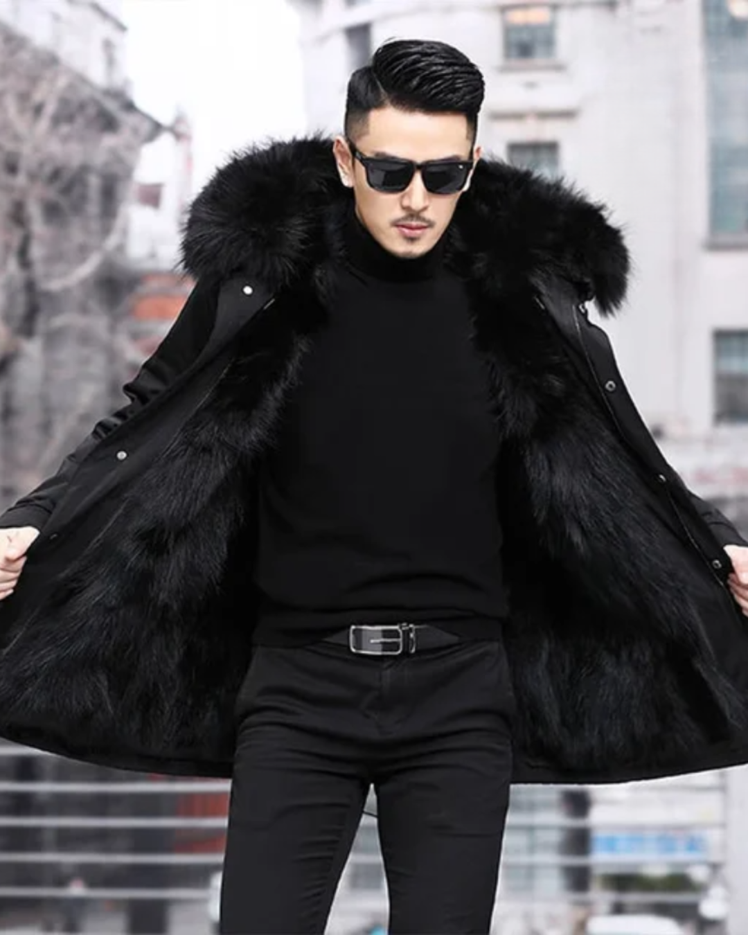 Charles | Men's Parka Jacket Relaxed Fit Fur-Lined