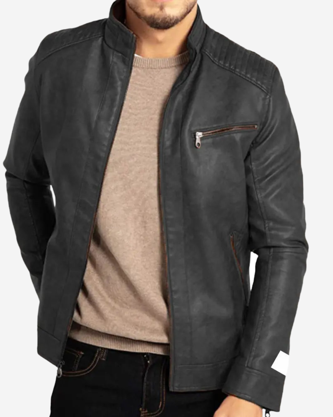 Lambert | Men's Leather Jacket Slim Fit Faux Leather