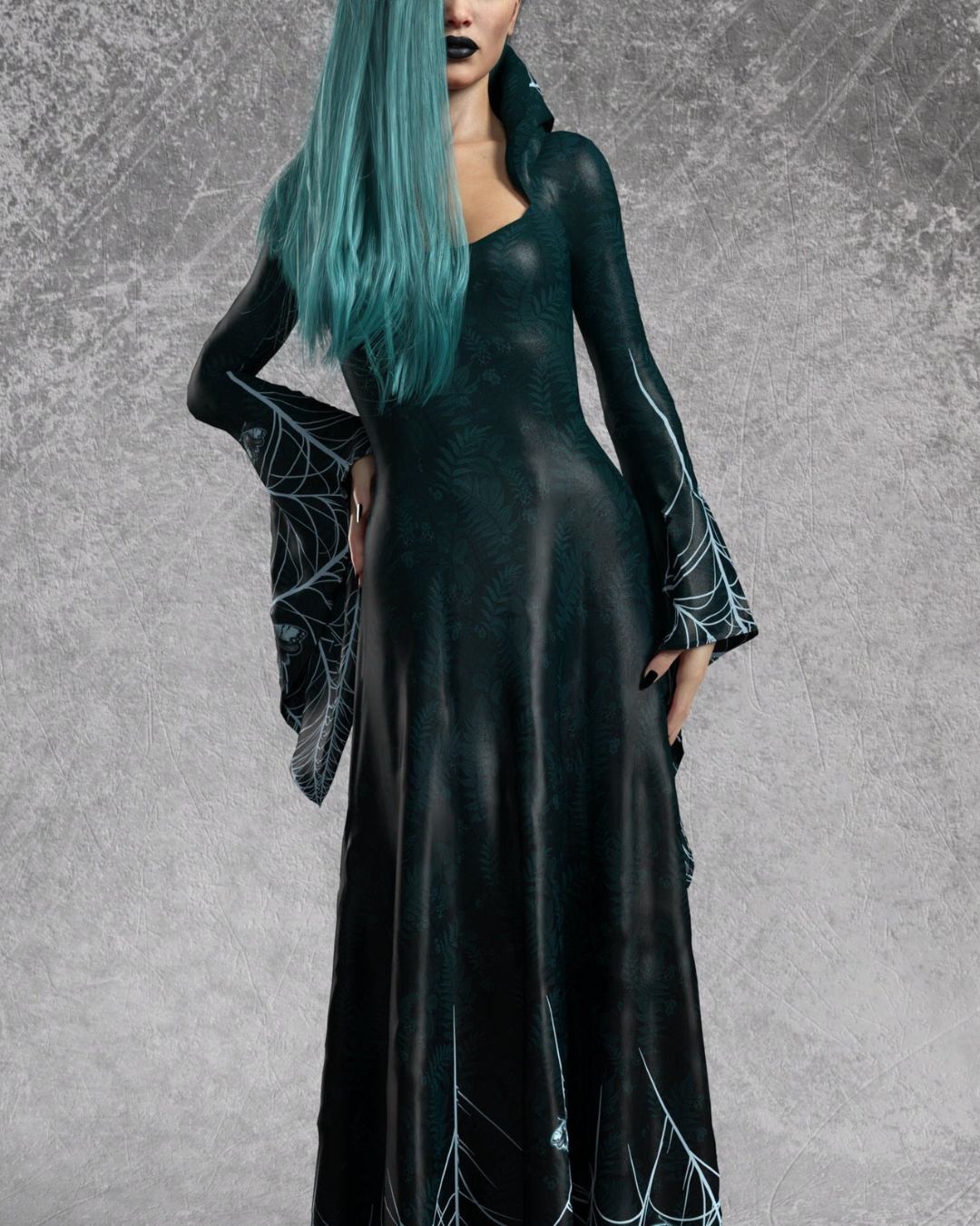 Fabiola | Women's Halloween Forest Witcher Long Dress