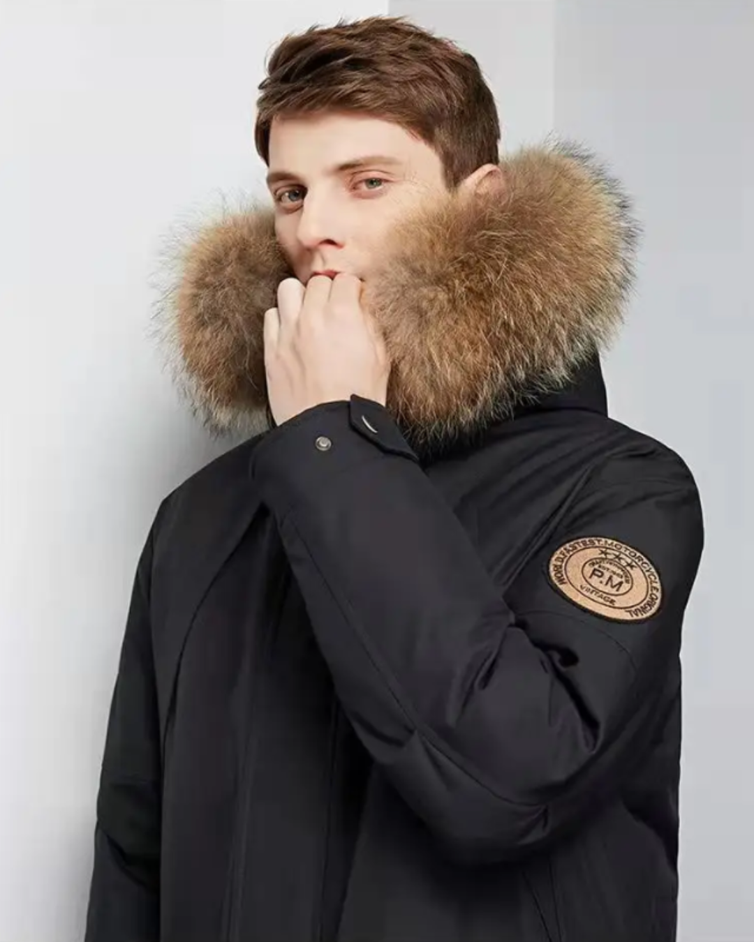 Andrew | Men's Parka Jacket Relaxed Fit Faux Fur Hood