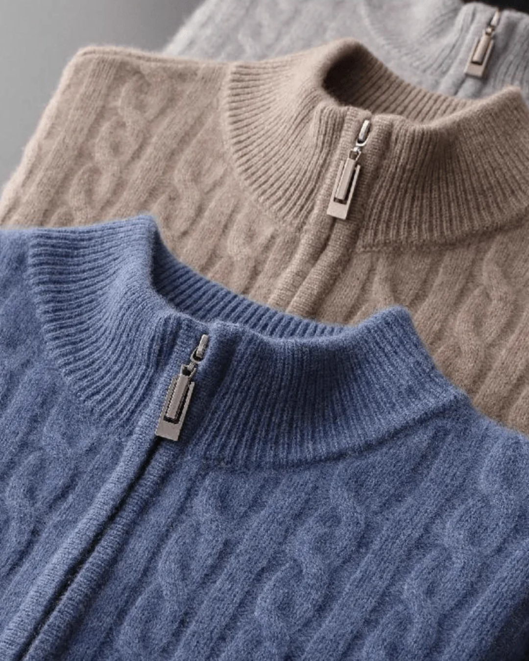 Donato | Men's Wool Zip Neck Jumper