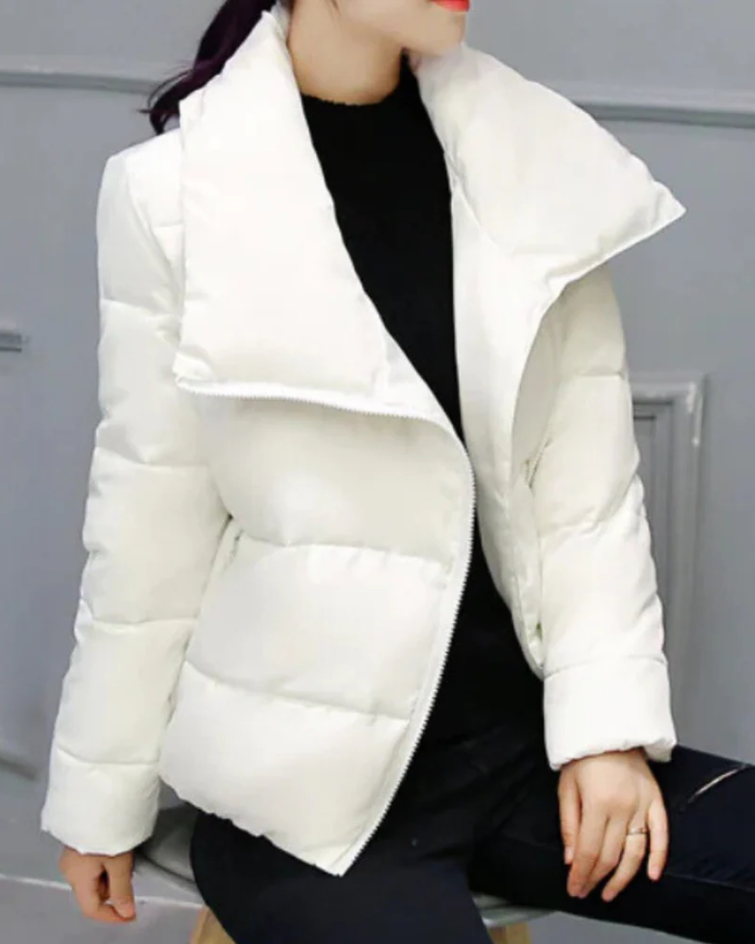 Carmina | Women's Quilted Coat Regular Fit Padded Funnel Neck