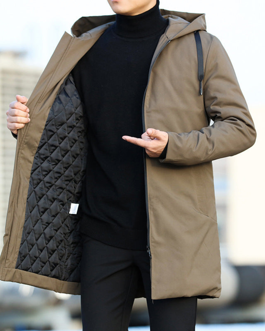 Jethro | Men's Parka Jacket Relaxed Fit Quilted