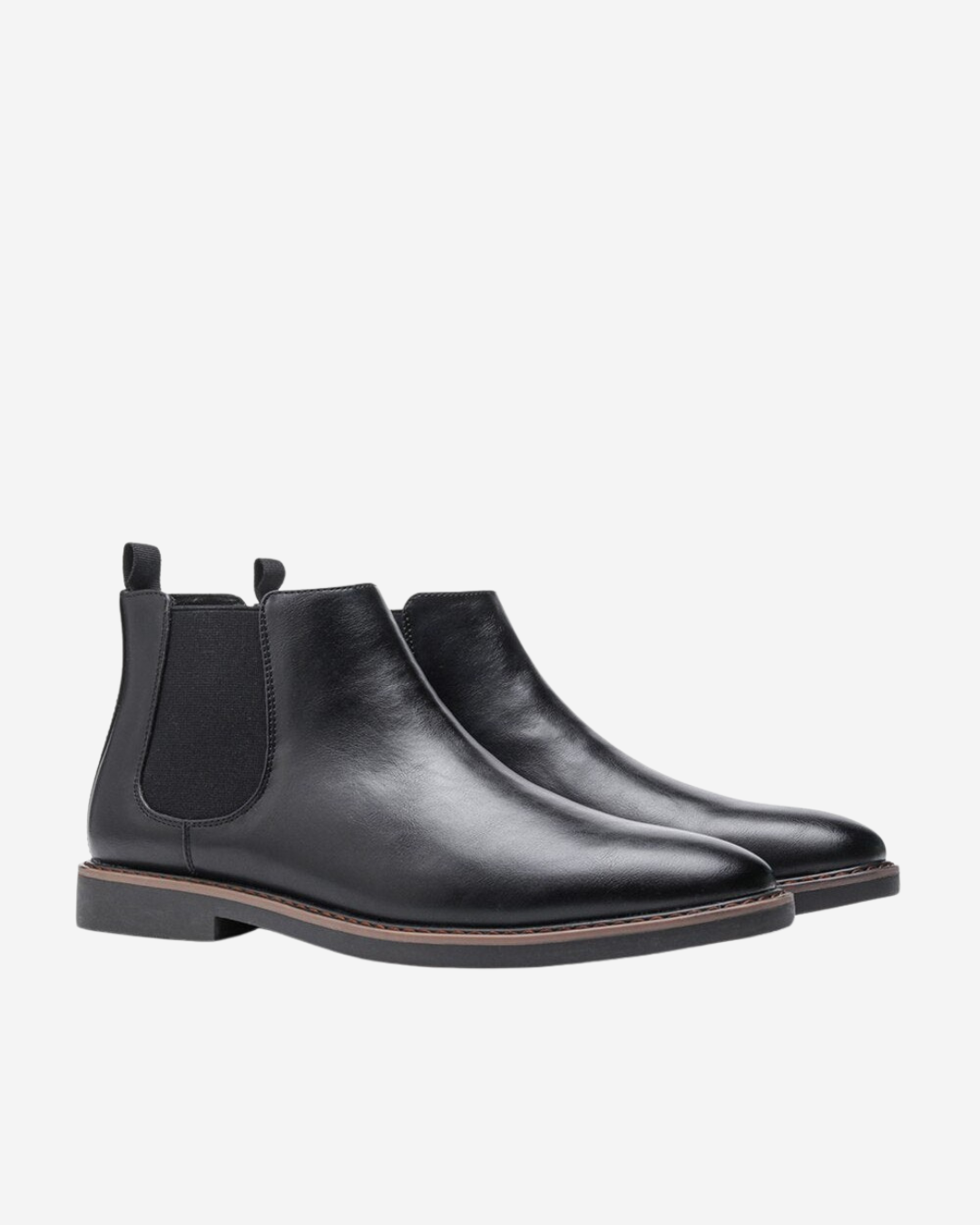 Louie | Men's Leather Chelsea Winter Boots Slip-On Elastic Panels