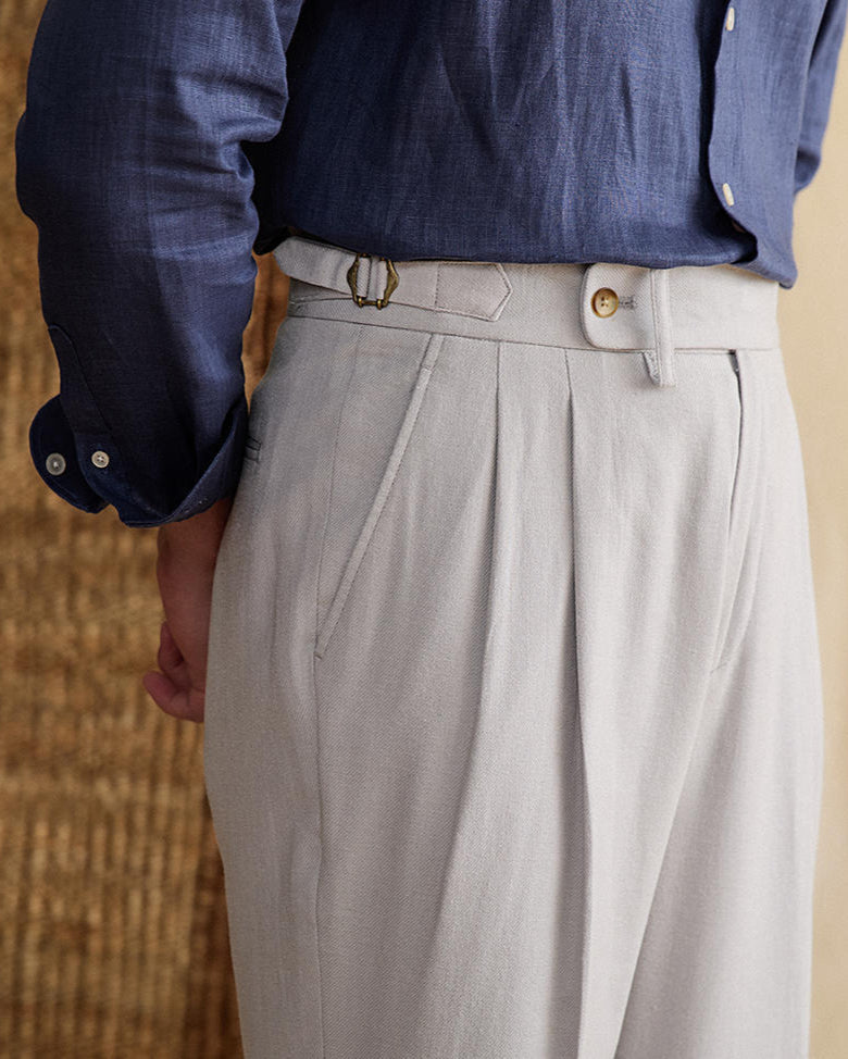Parisian Blend Cotton Trousers – Effortless Elegance for the Modern Wardrobe
