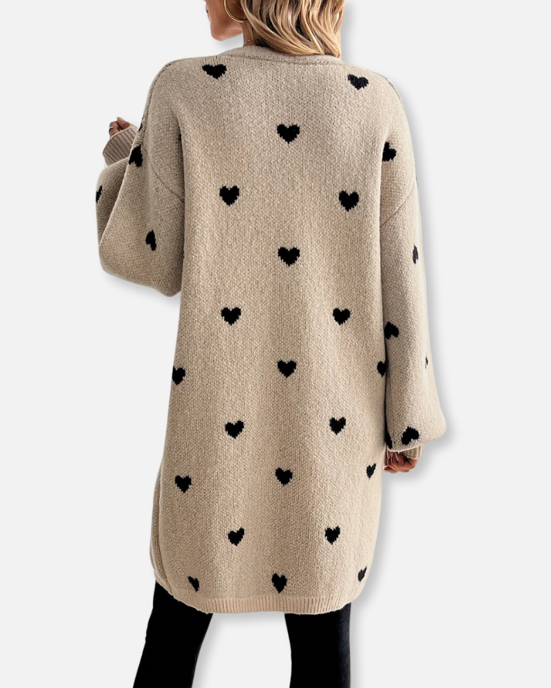 Amora Heart Knit Cardigan – Cozy & Playful Charm