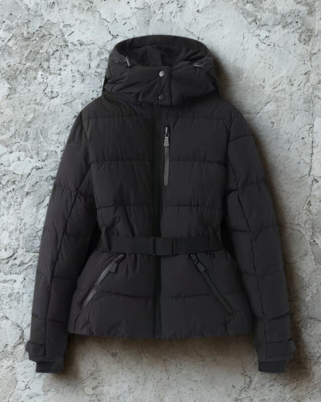 Francine | Women's Quilted Puffer Jacket with Belted Waist