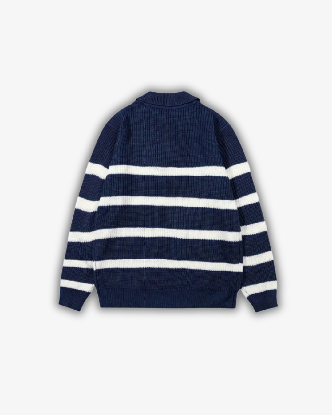 Bryan | Men's Striped Polo Zip Jumper